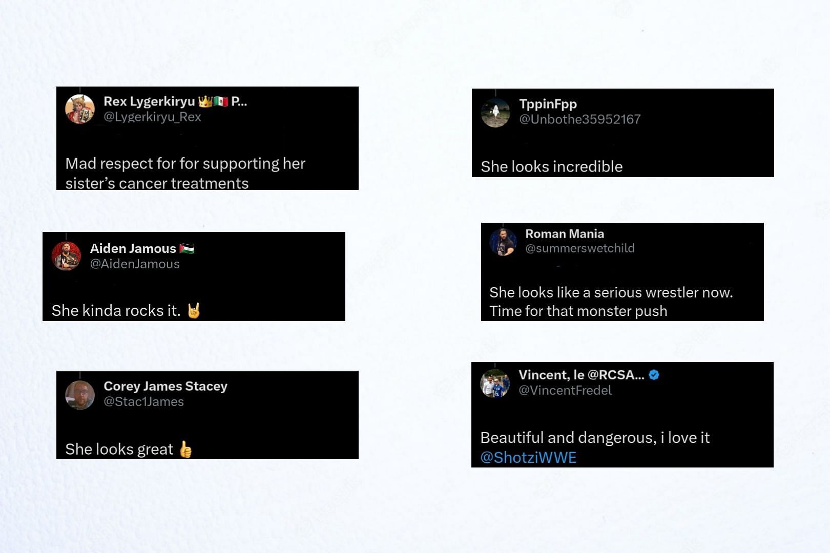 Fans' reactions to Shotzi's new look!